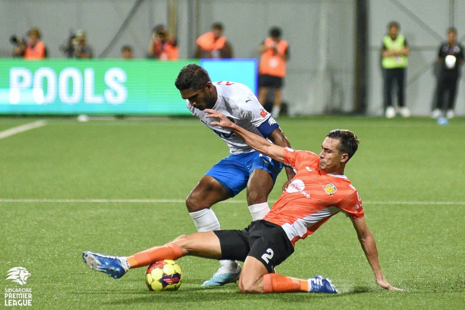 Lion City Sailors’ captain Hariss Harun in action in the 2023 Singapore Cup Final